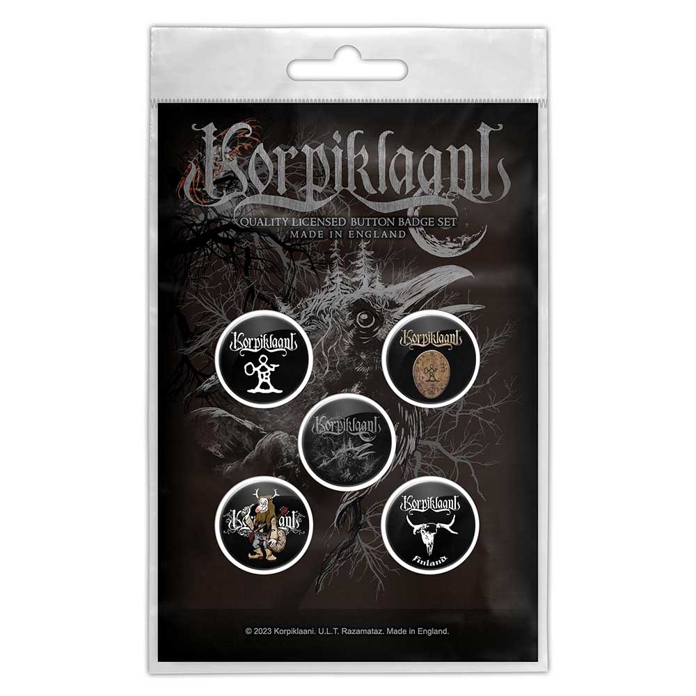 Een foto van een Korpiklaani Knop Badge Pakket