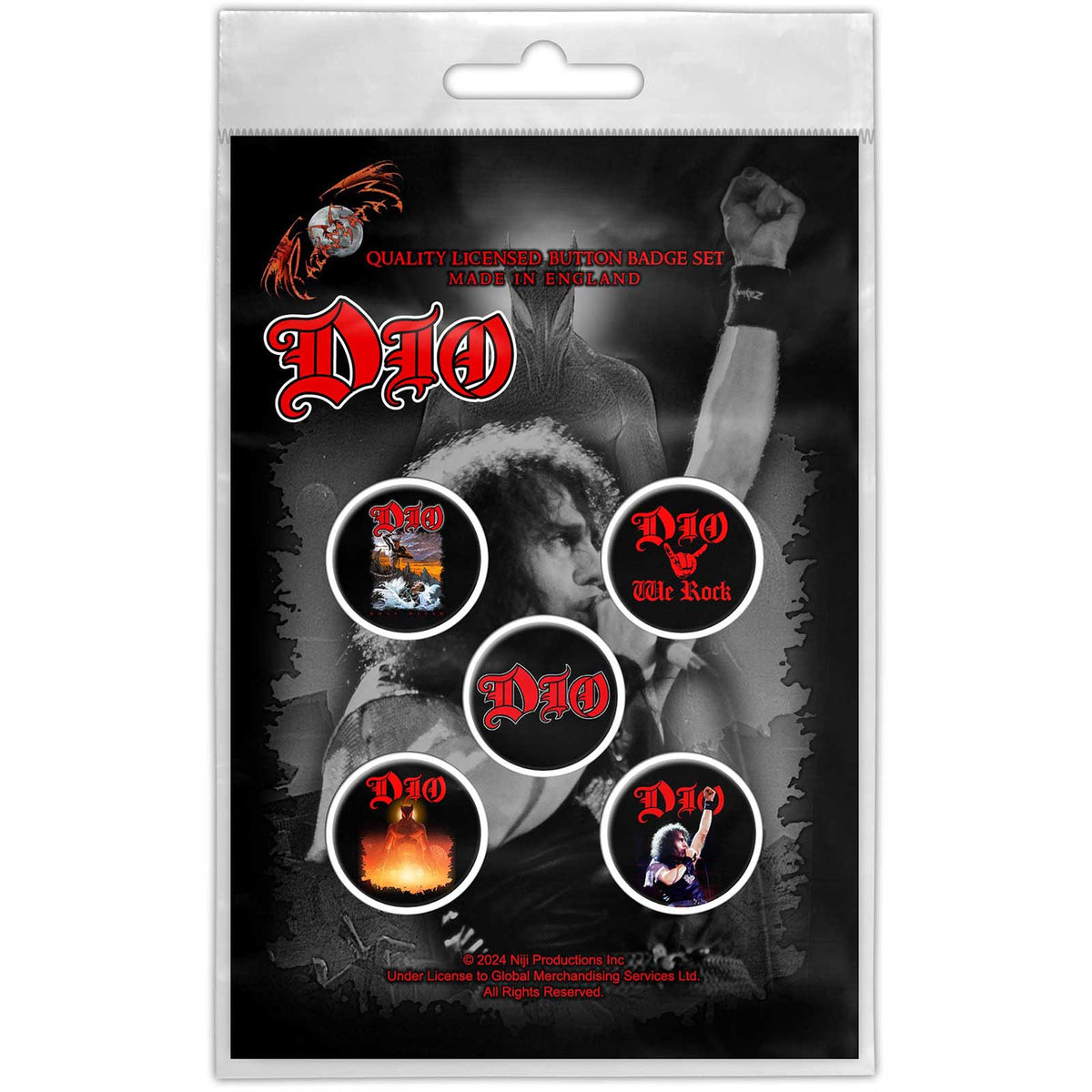 Een foto van een Dio Knop Badge Pakket