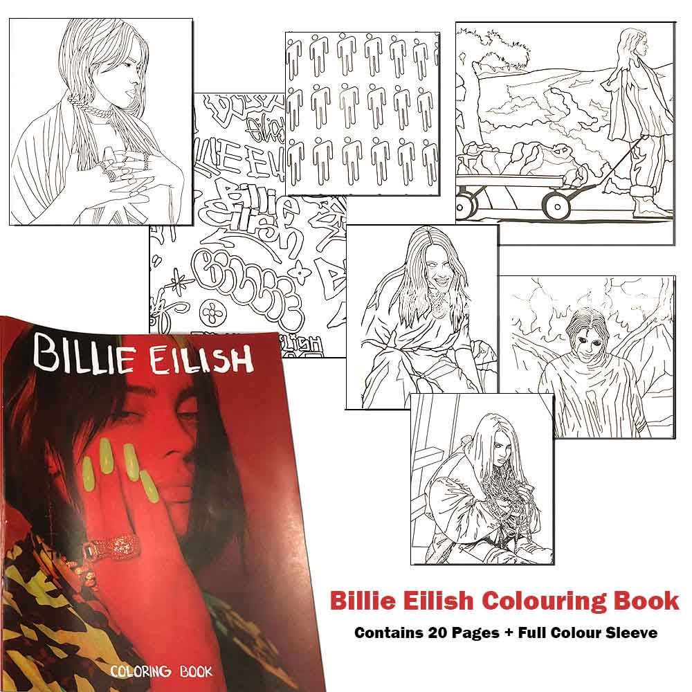 Een foto van een Billie Eilish Kleurboek