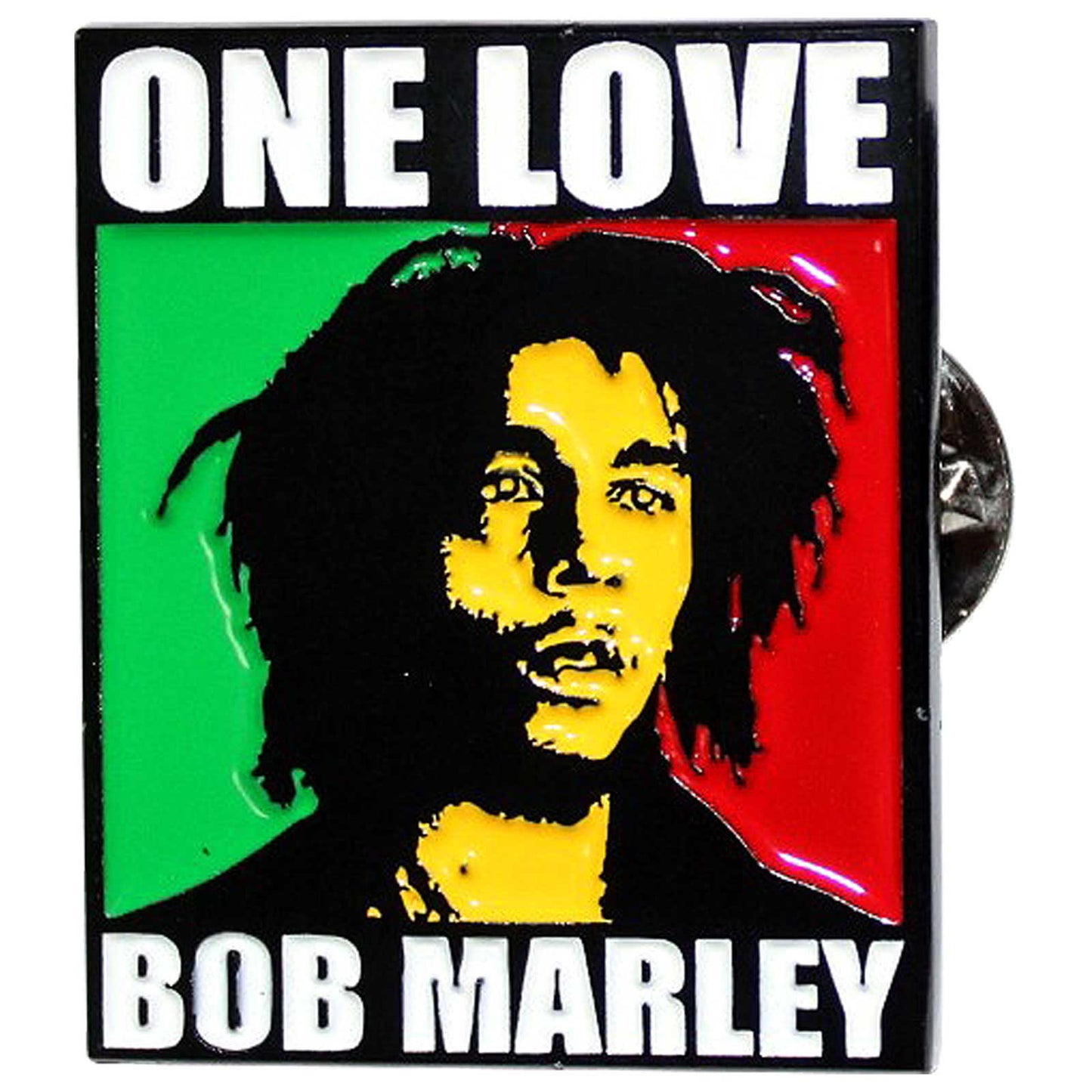 Een foto van een Bob Marley Speld Badge