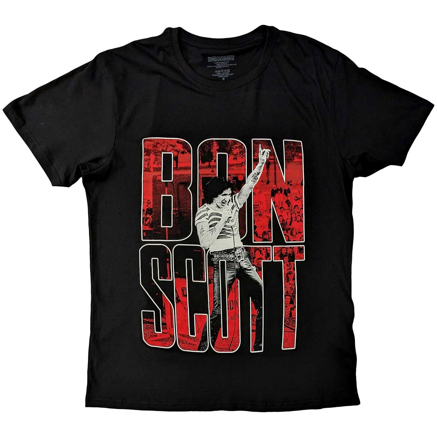 Een foto van een Bon Scott T-Shirt