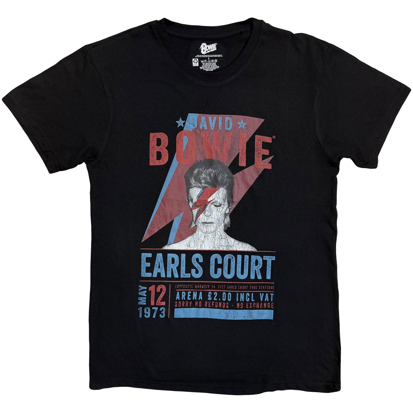 Een foto van een David Bowie T-Shirt