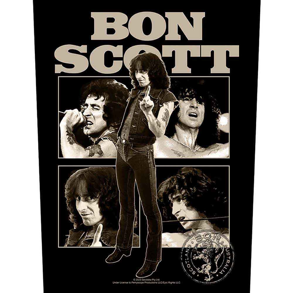 Een foto van een Bon Scott Achter Patch