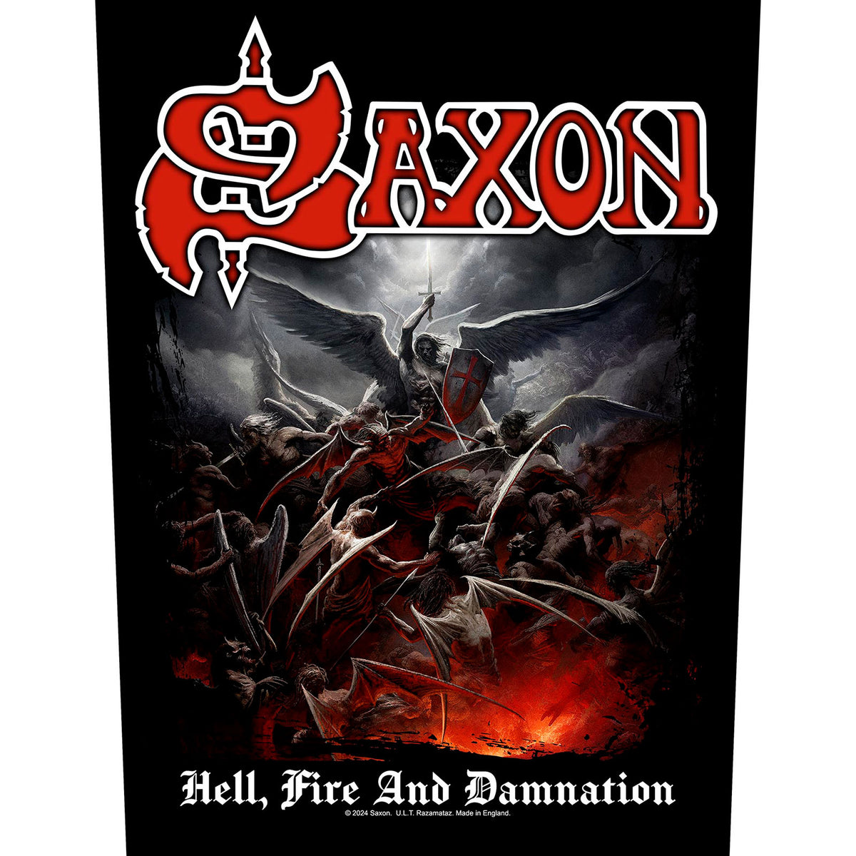 Een foto van een Saxon Achter Patch