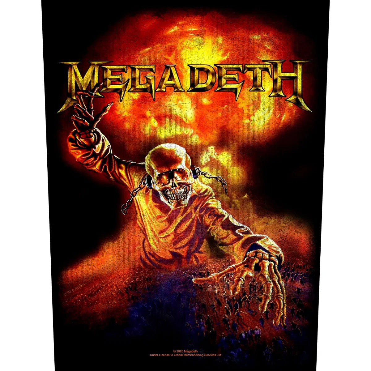 Een foto van een Megadeth Achterpatch