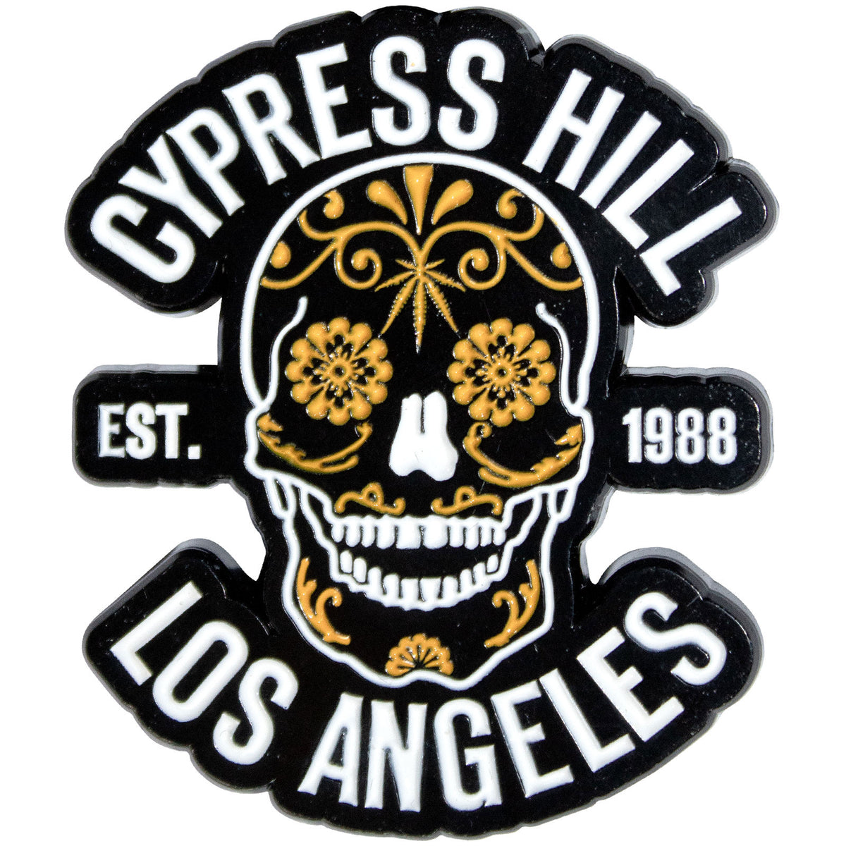 Een foto van een Cypress Hill Speld Badge