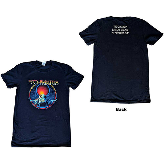 Foo Fighters Unisex T-Shirt: O2 Arena 2017 (Back Print) (Ex-Tour) T-Shirt
