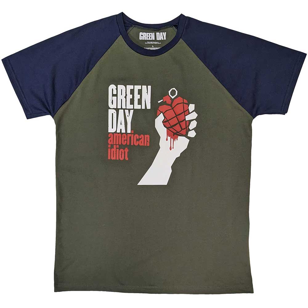 Een foto van een Green Day Raglan T-Shirt
