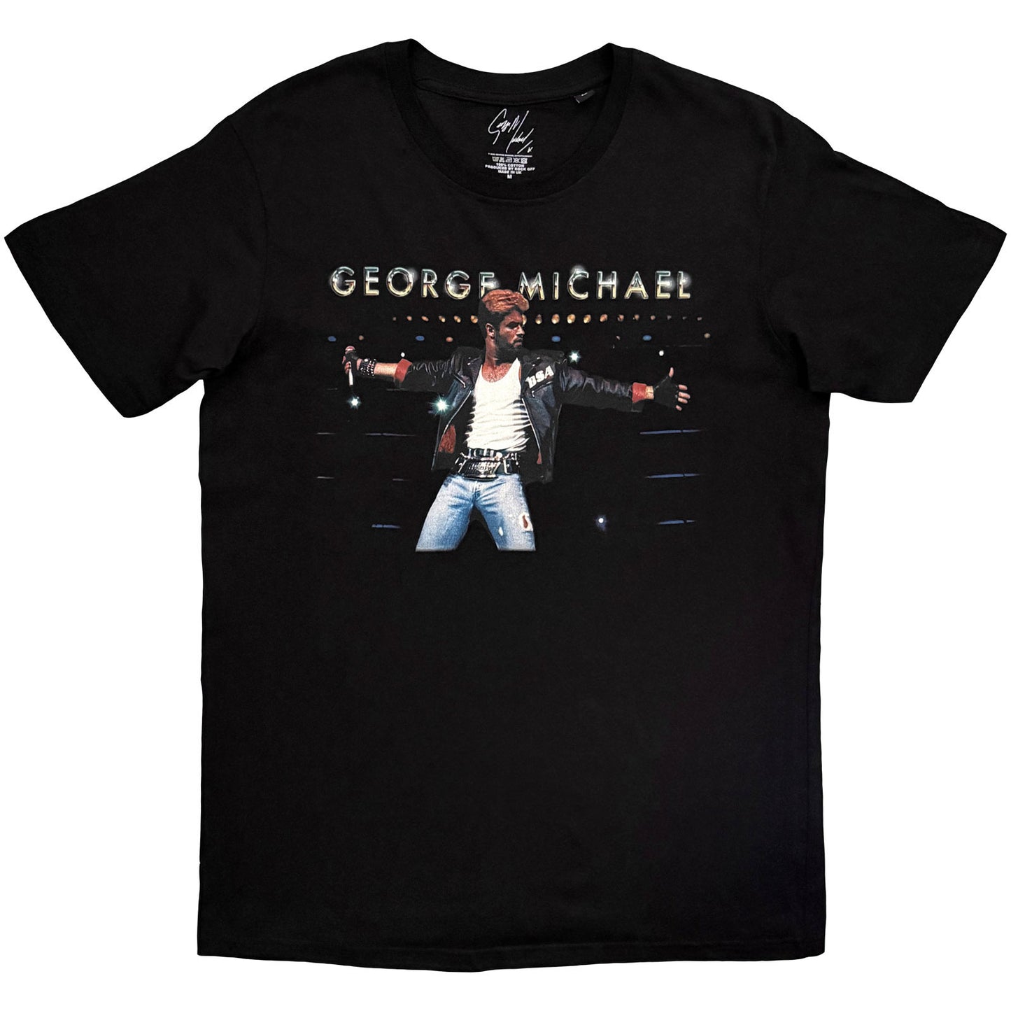 Een foto van een George Michael T-Shirt