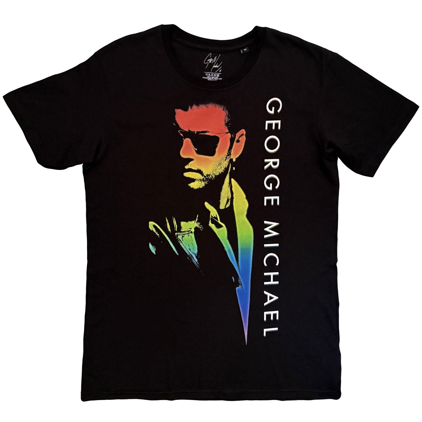 Een foto van een George Michael T-Shirt