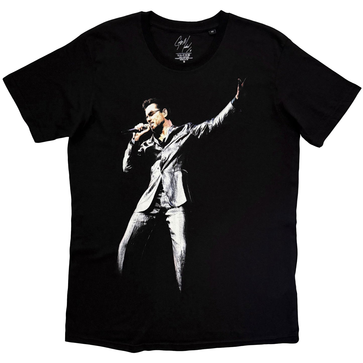 Een foto van een George Michael T-Shirt