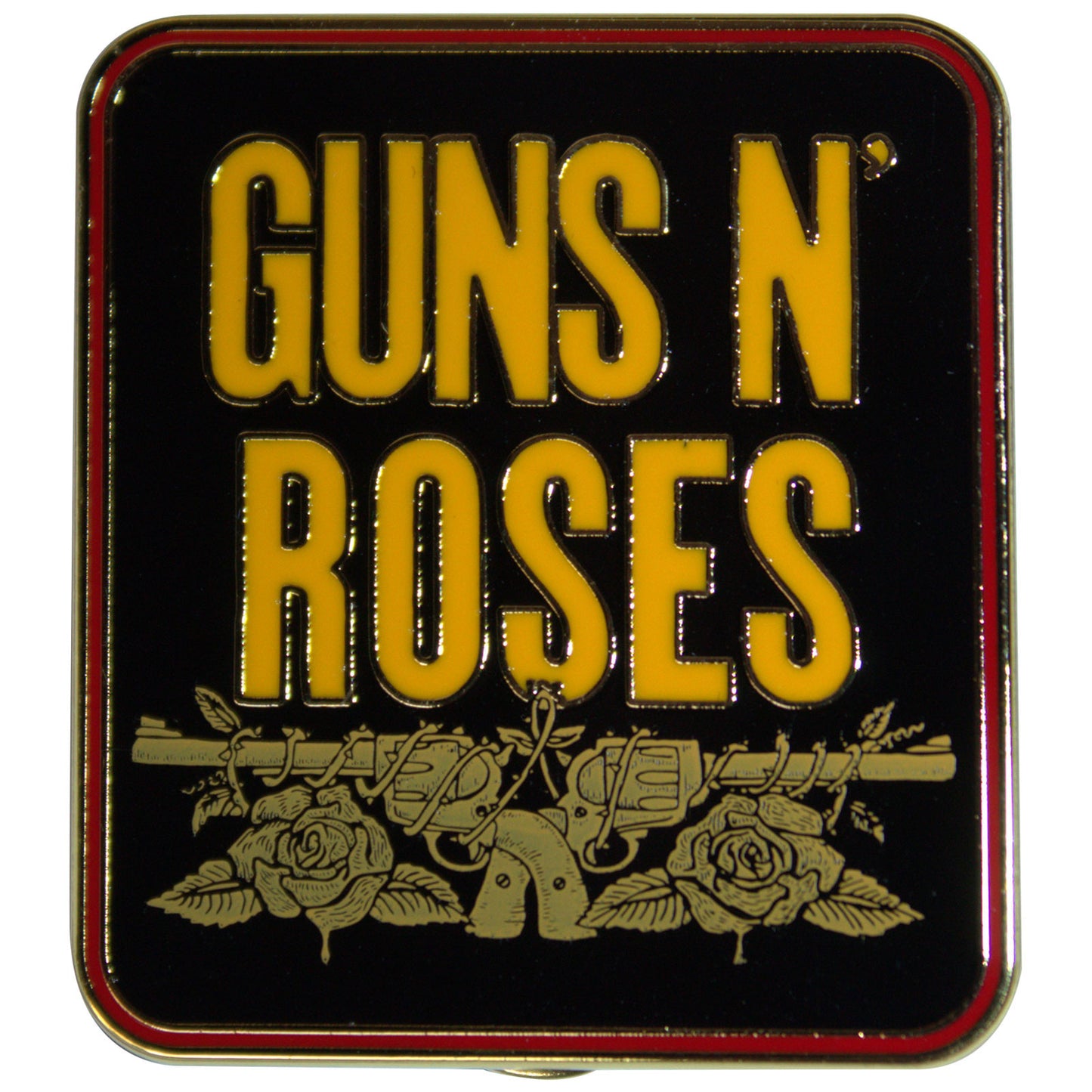 Een foto van een Guns N' Roses Speld Badge