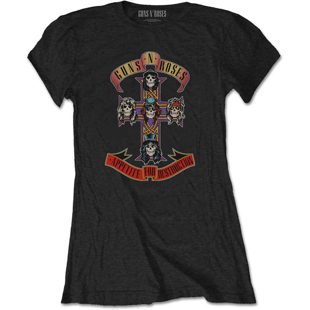 Guns N' Roses Ladies T-Shirt: Appetite for Destruction (Retail Pack) T-Shirt