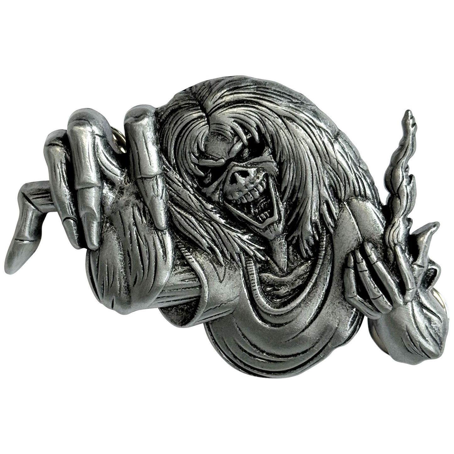 Een foto van een Iron Maiden Speld Badge