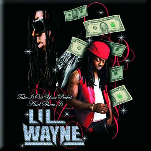 Een foto van een Lil Wayne Koelkastmagneet