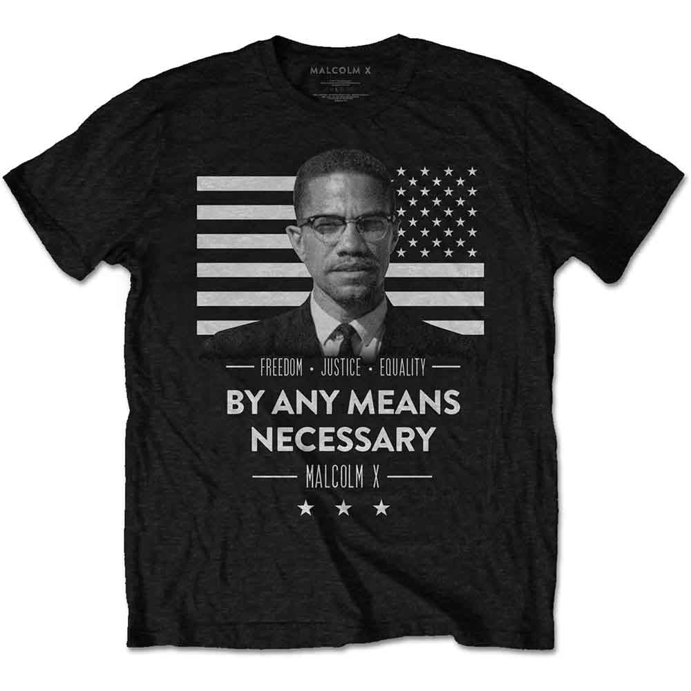 Een foto van een Malcolm X T-Shirt