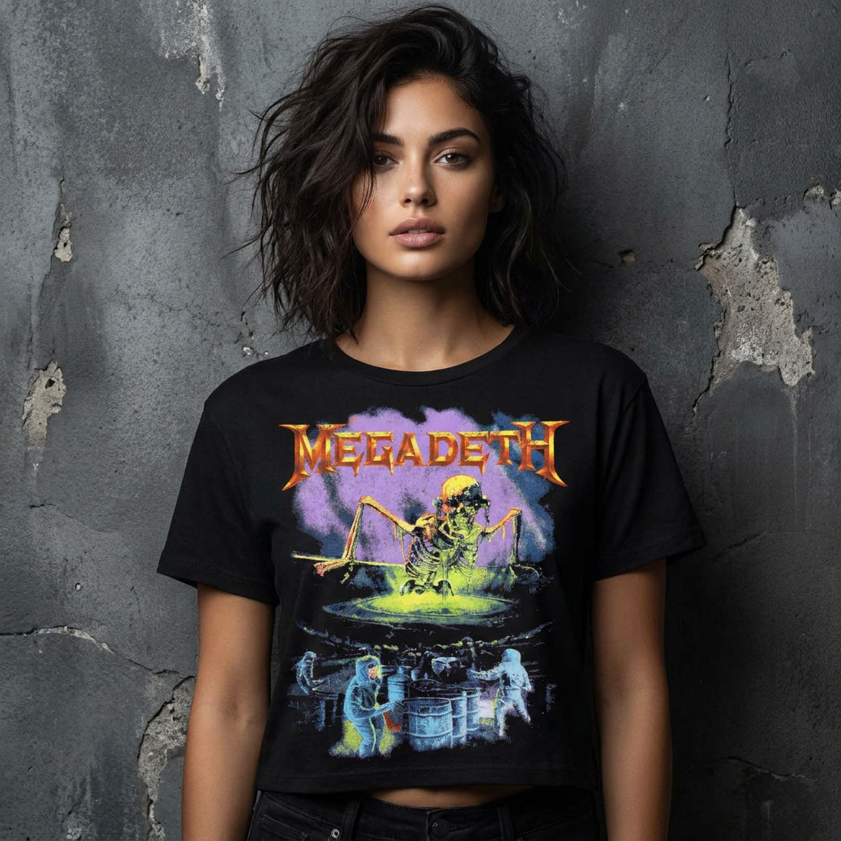 Een foto van een Megadeth Crop Top
