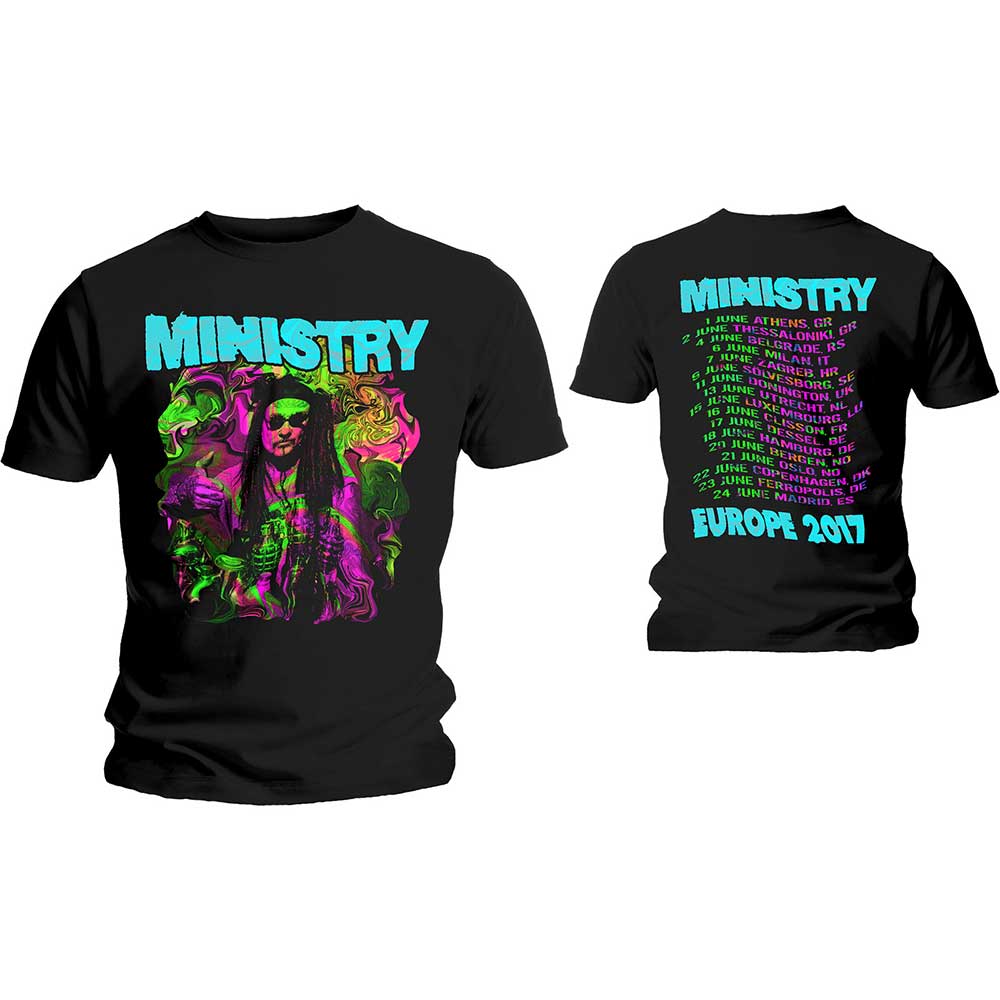 Ministry Unisex T-Shirt: Trippy Al (Back Print) (Ex-Tour) T-Shirt