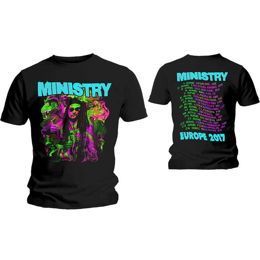 Ministry Unisex T-Shirt: Trippy Al (Back Print) (Ex-Tour) T-Shirt