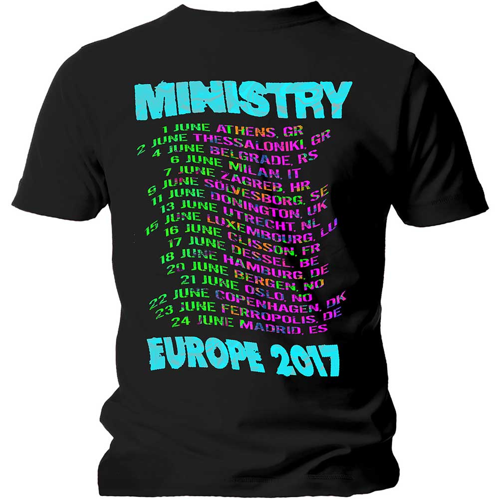 Ministry Unisex T-Shirt: Trippy Al (Back Print) (Ex-Tour) T-Shirt