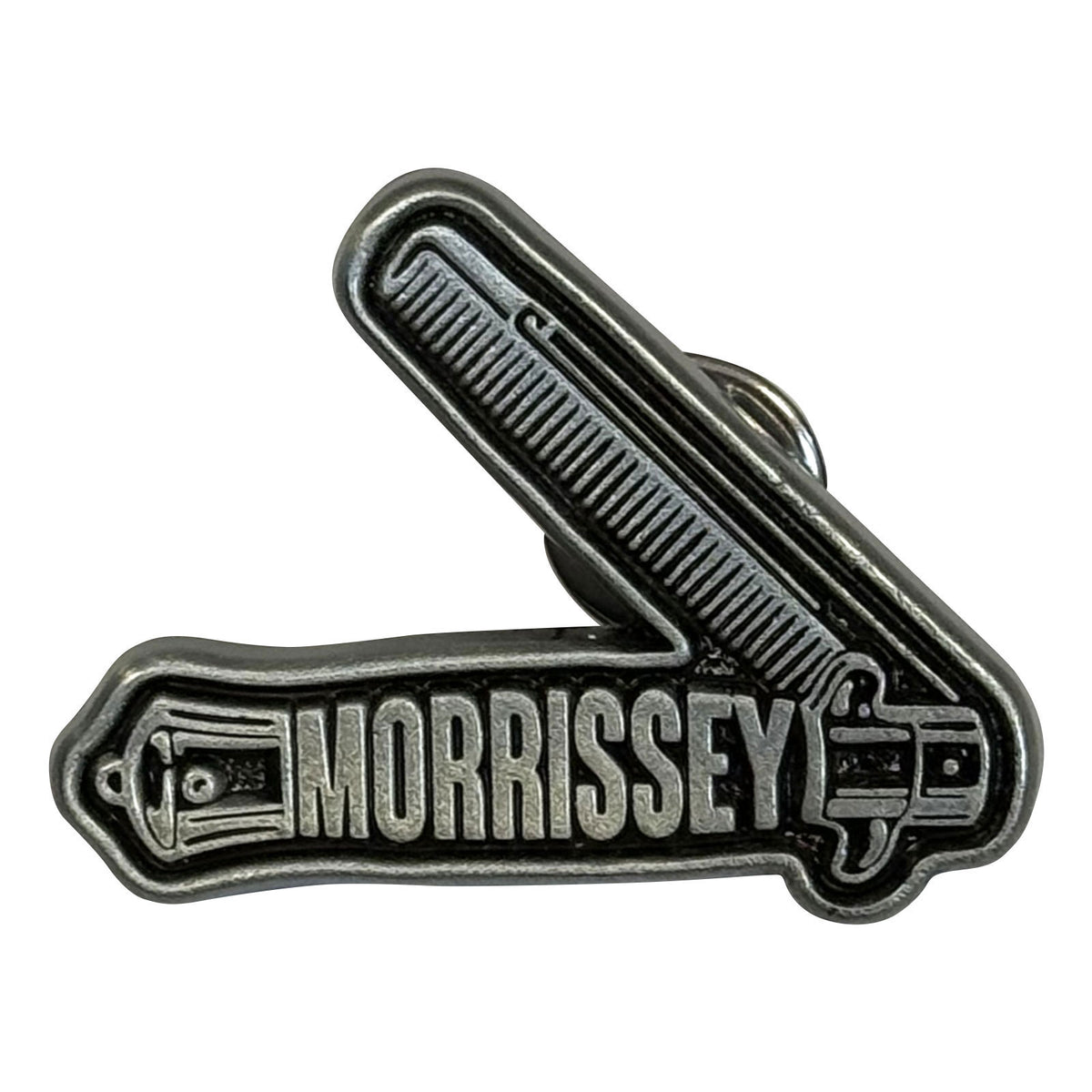 Een foto van een Morrissey Speld Badge