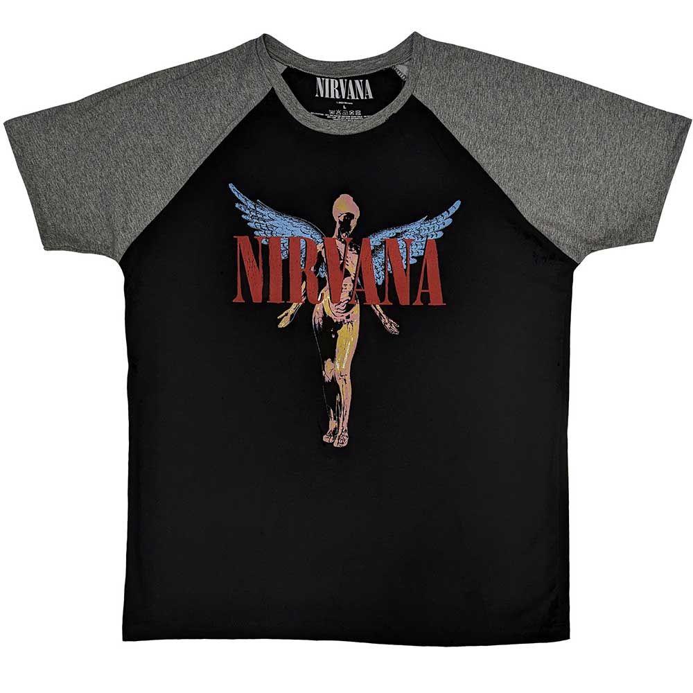 Een foto van een Nirvana Raglan T-Shirt
