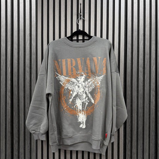 Een foto van een Nirvana Sweatshirt