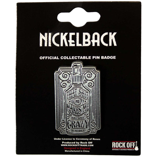 Een foto van een Nickelback Speld Badge