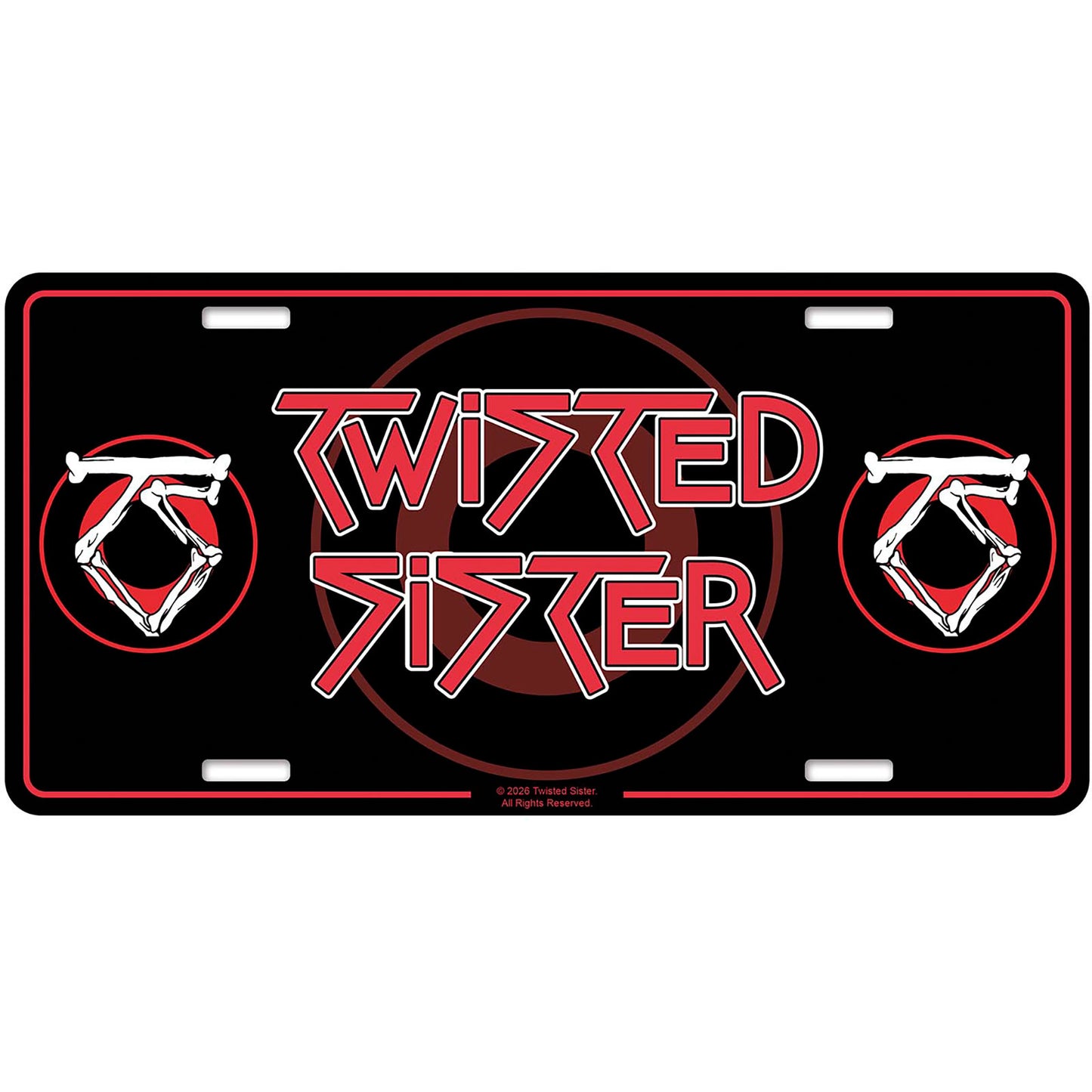Een foto van een Twisted Sister Nummerplaat
