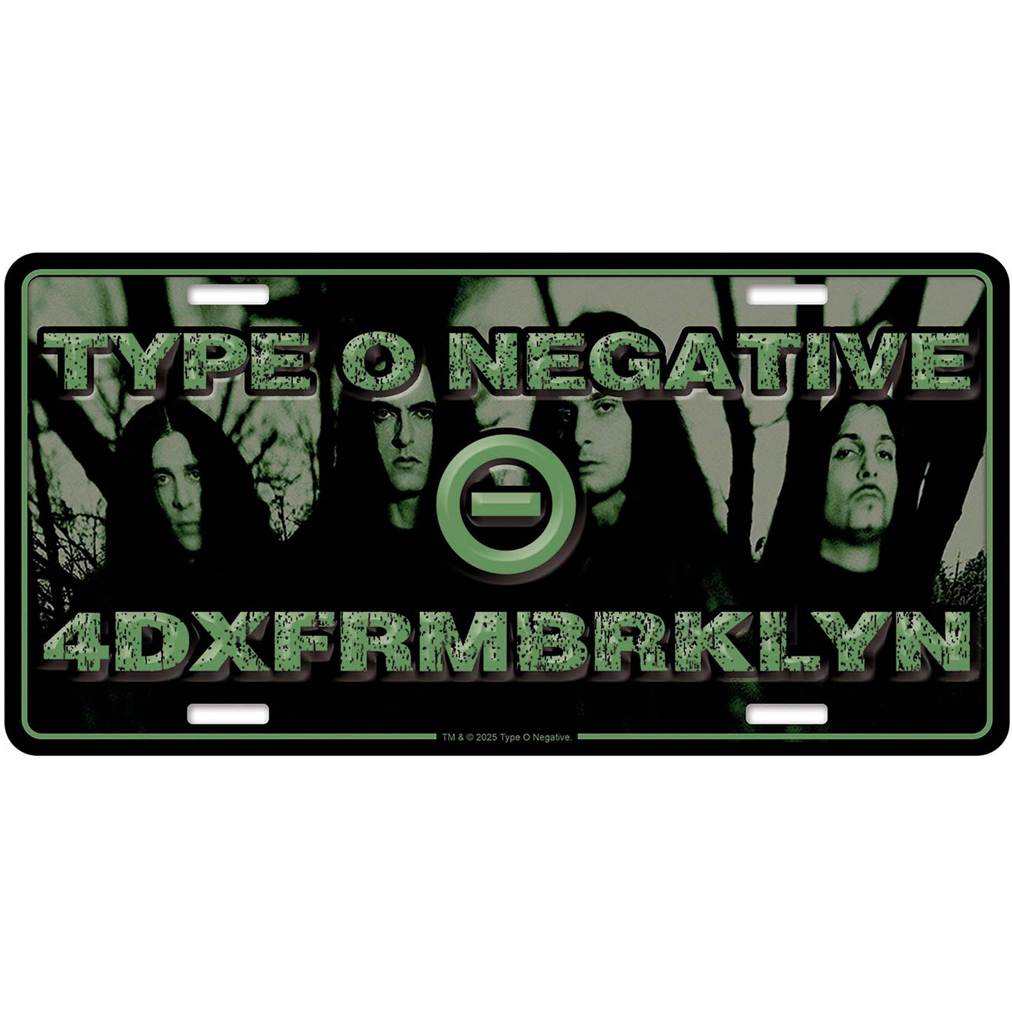 Een foto van een Type O Negative Nummerplaat