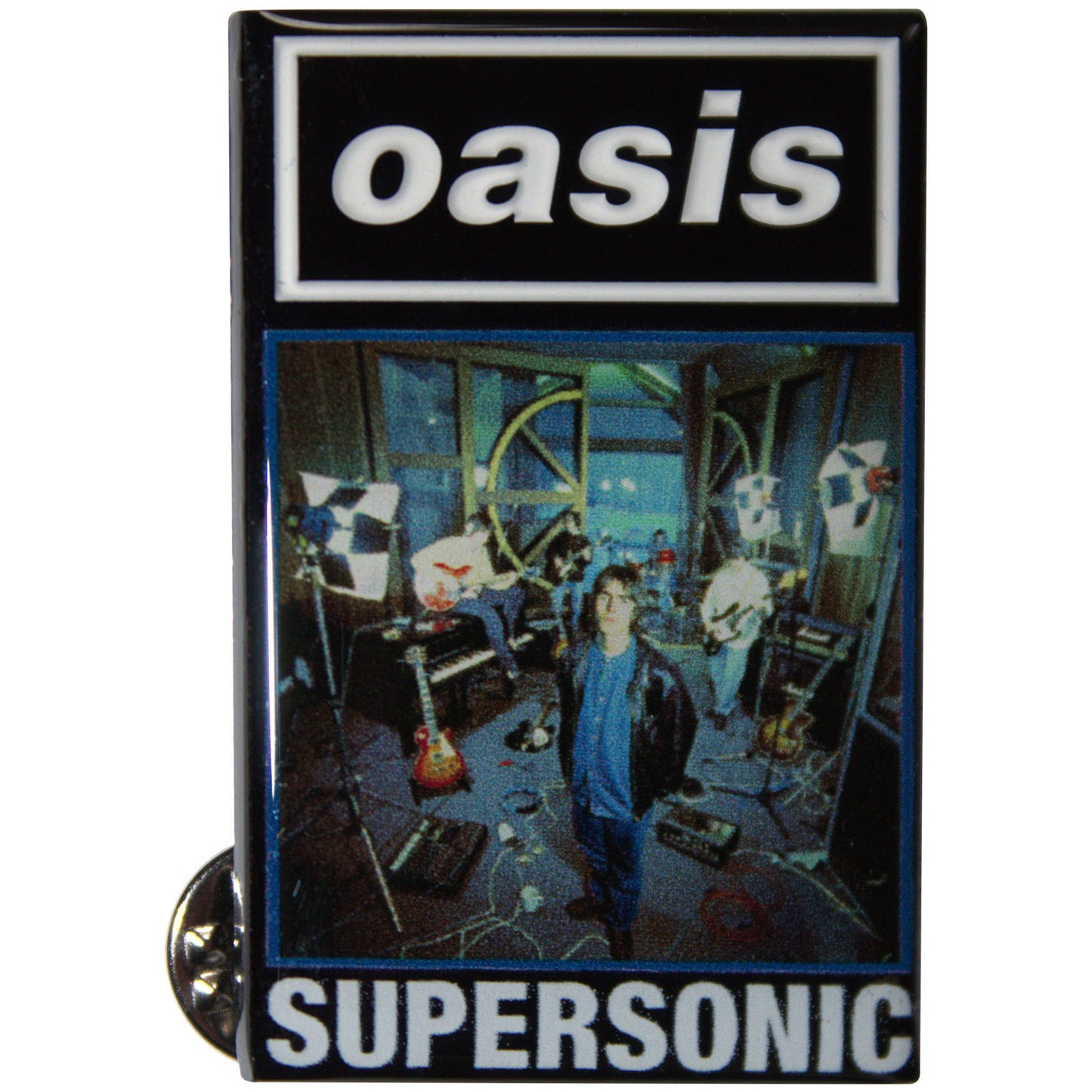 Een foto van een Oasis Speld Badge