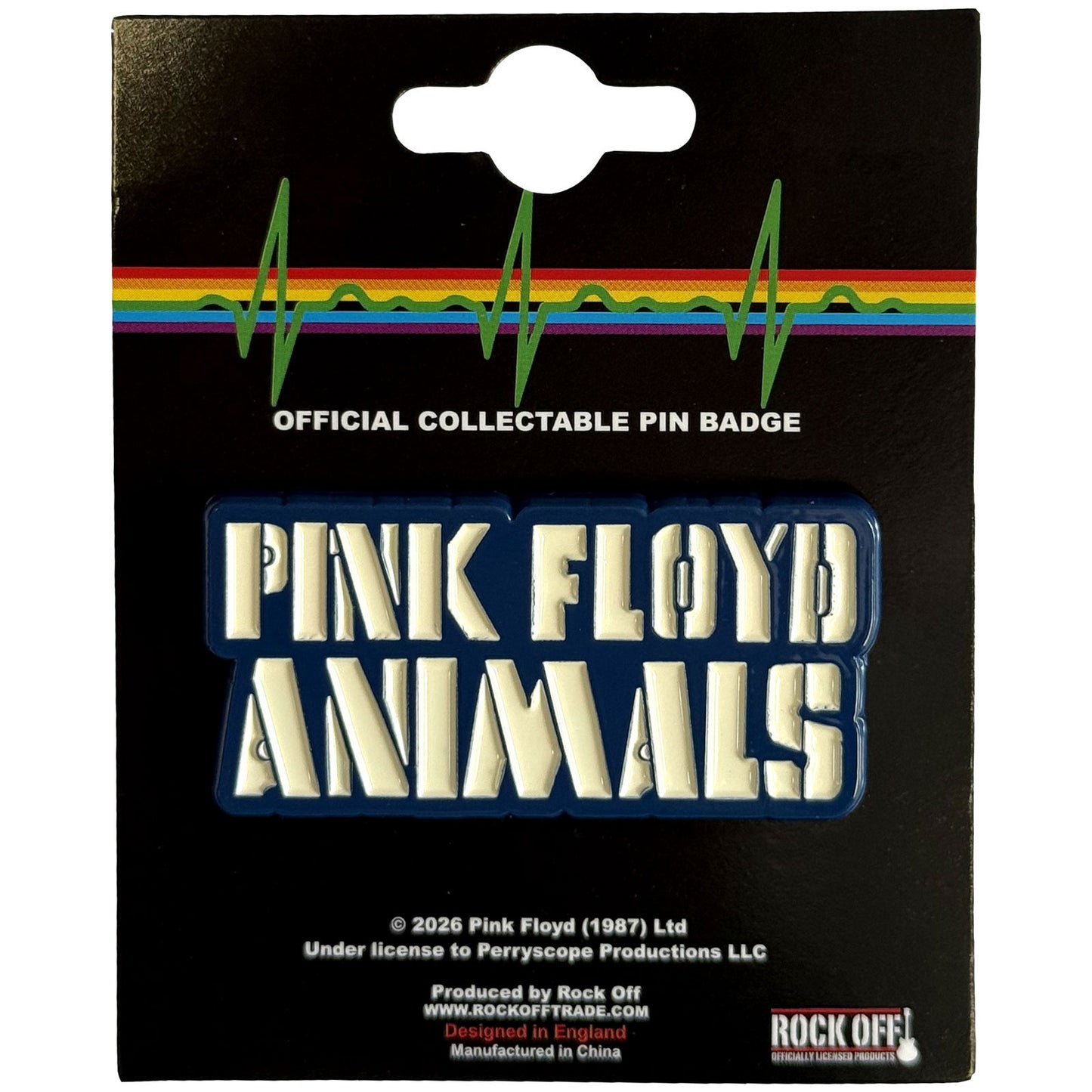 Een foto van een Pink Floyd Speld Badge