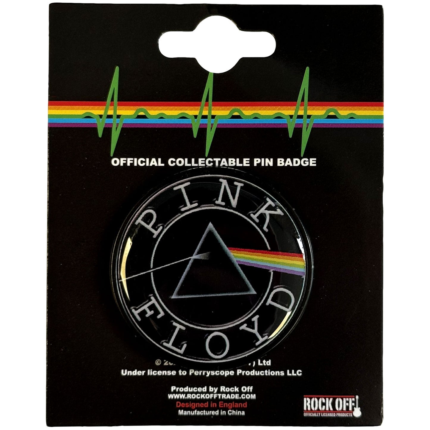 Een foto van een Pink Floyd Speld Badge