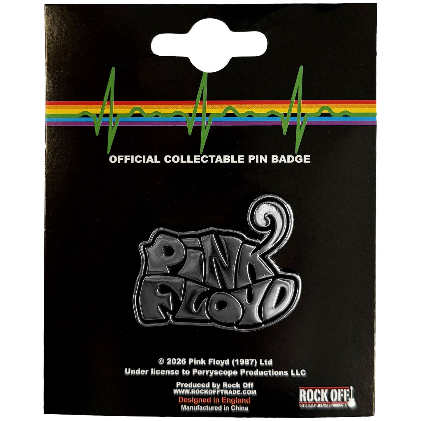 Een foto van een Pink Floyd Speld Badge