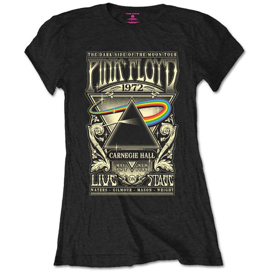 Pink Floyd Ladies T-Shirt: Carnegie Hall Poster (Retail Pack) T-Shirt