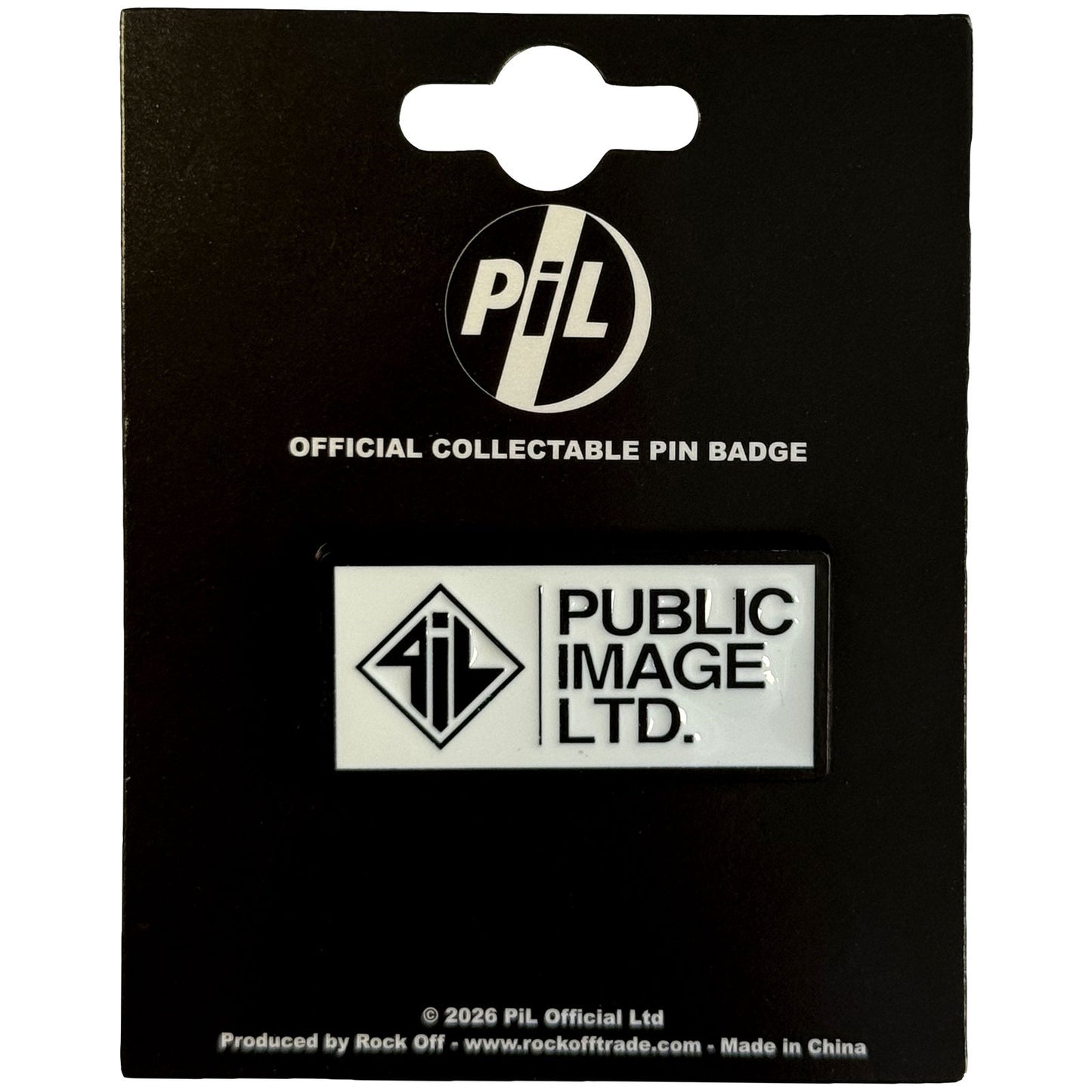 Een foto van een PIL (Public Image Ltd) Speld Badge