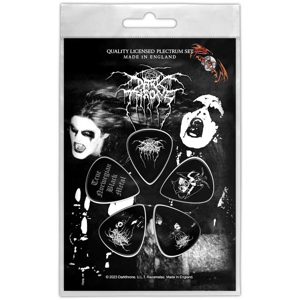 Een foto van een Darkthrone Plectrum Pakket