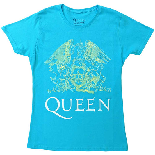 Queen Ladies T-Shirt: Crest T-Shirt