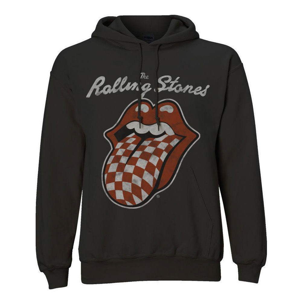 The Rolling Stones Unisex Pullover Hoodie: Checker Tongue Trui met capuchon