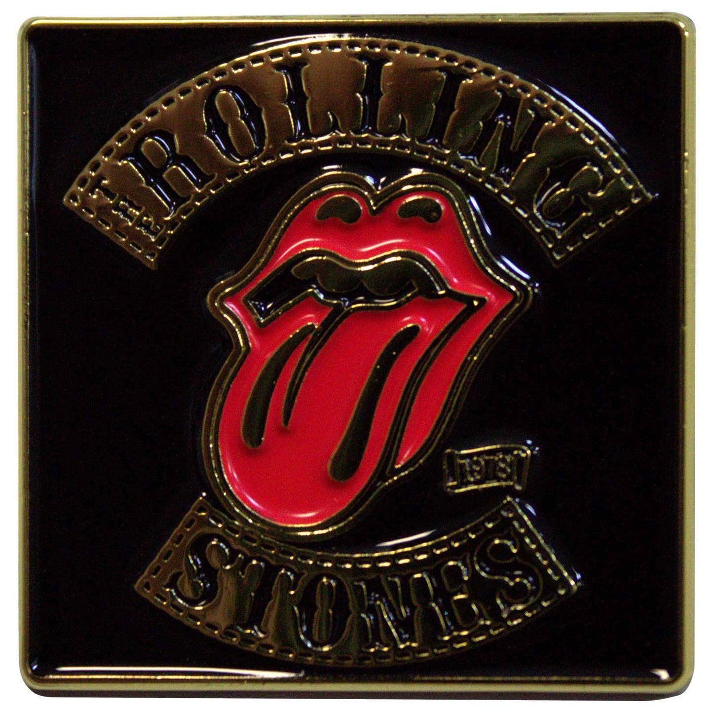 Een foto van een The Rolling Stones Speld Badge