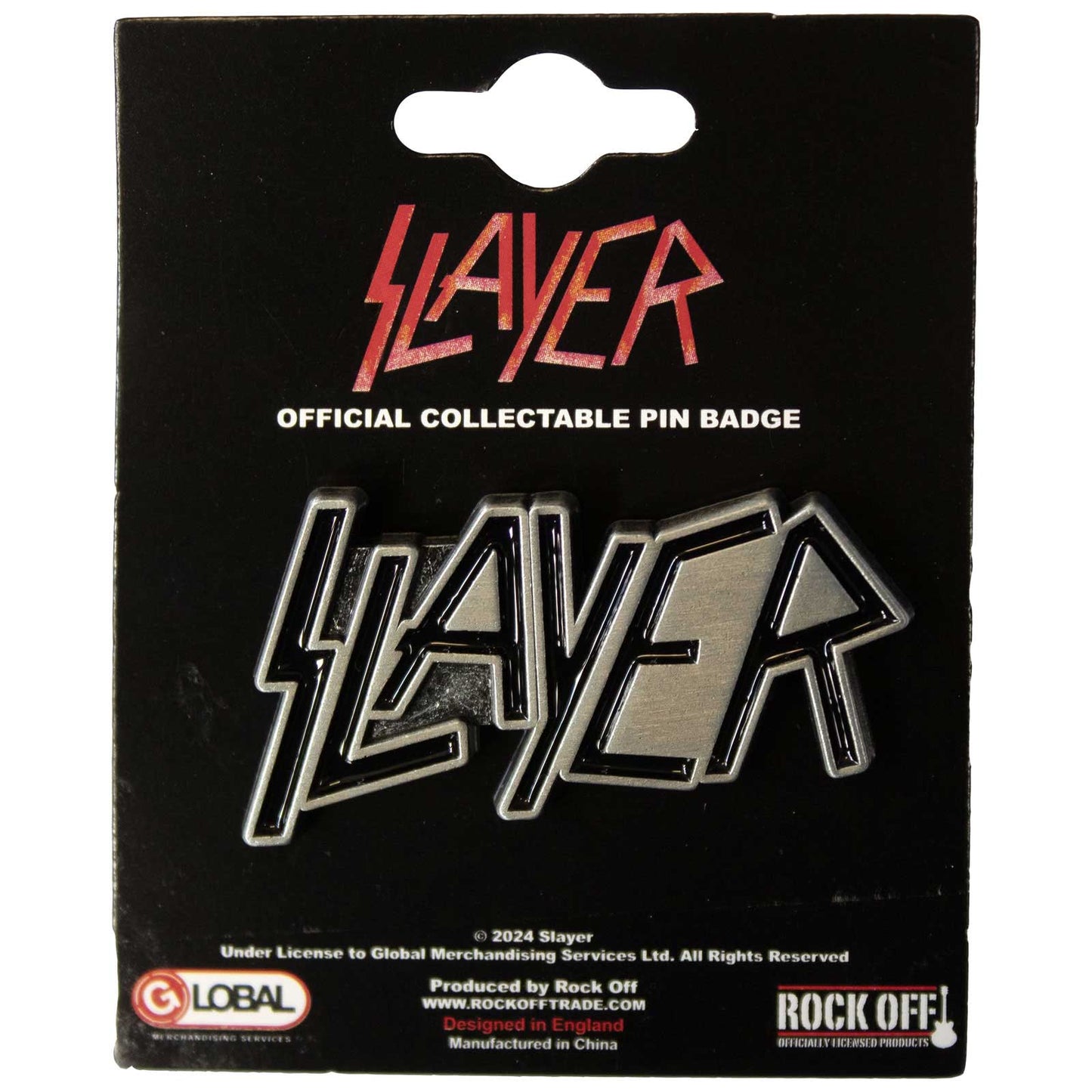 Een foto van een Slayer Speld Badge