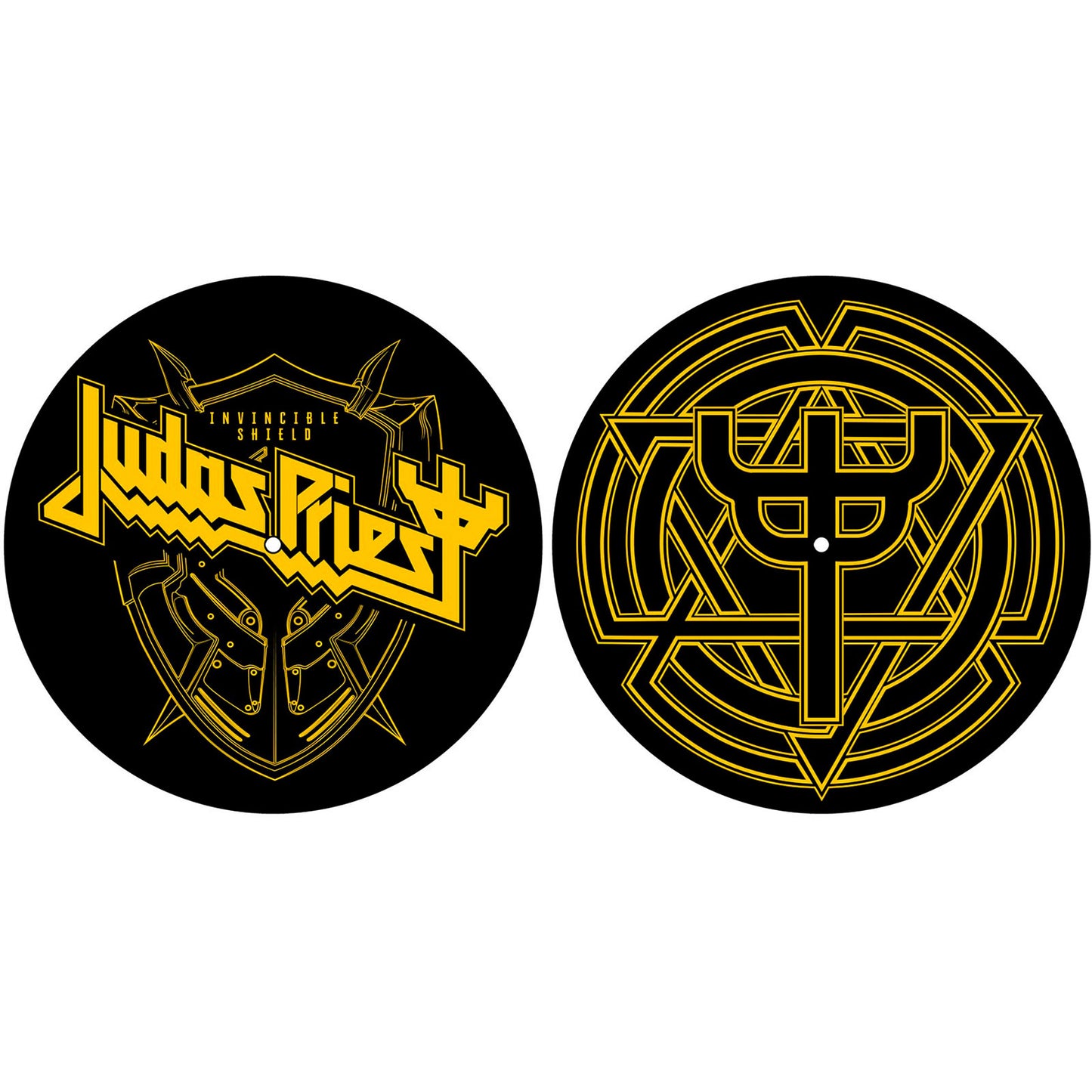 Een foto van een Judas Priest Turntable Slipmat