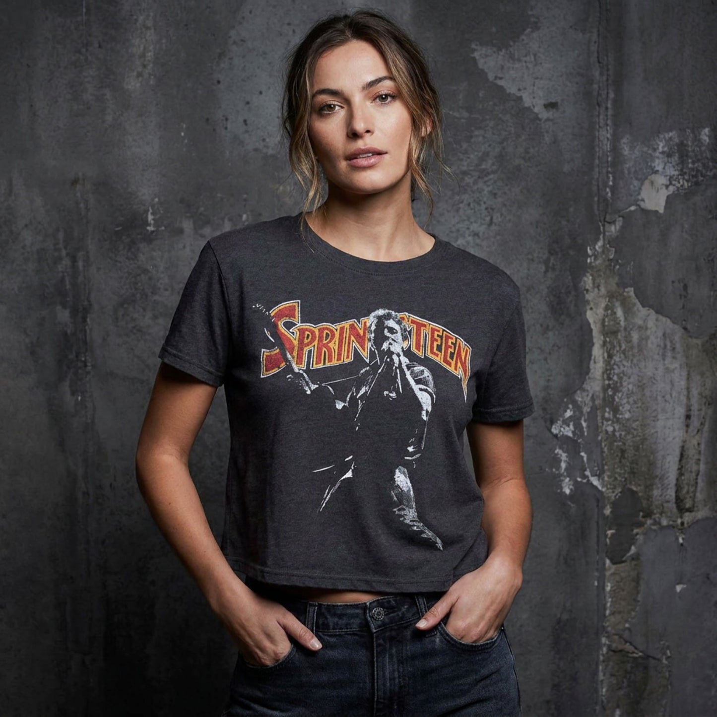 Een foto van een Bruce Springsteen Crop Top