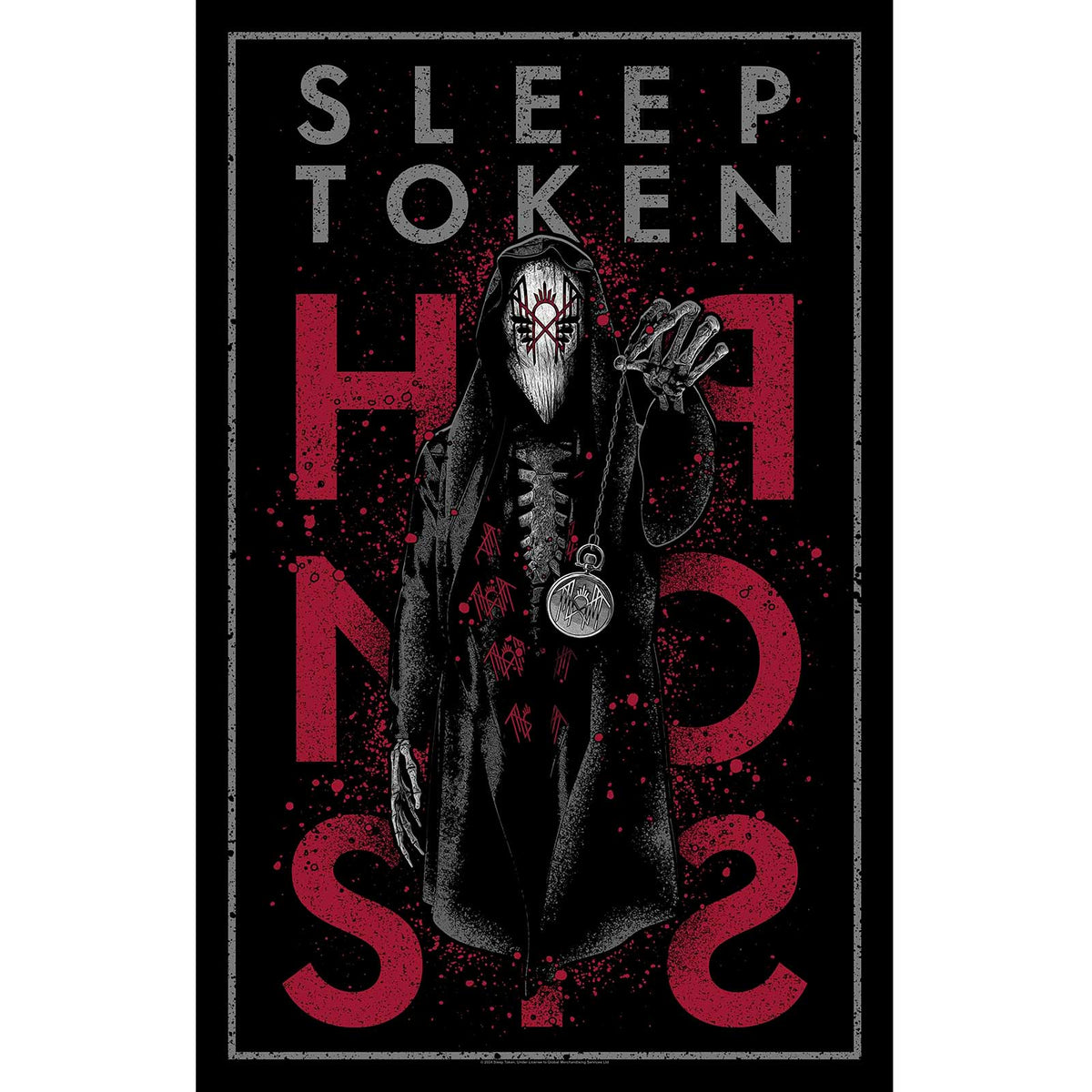 Een foto van een Sleep Token Textiel Poster