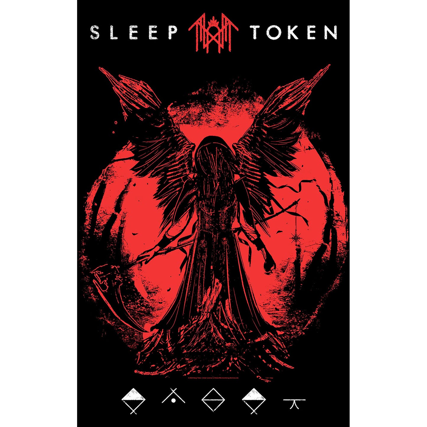 Een foto van een Sleep Token Textiel Poster
