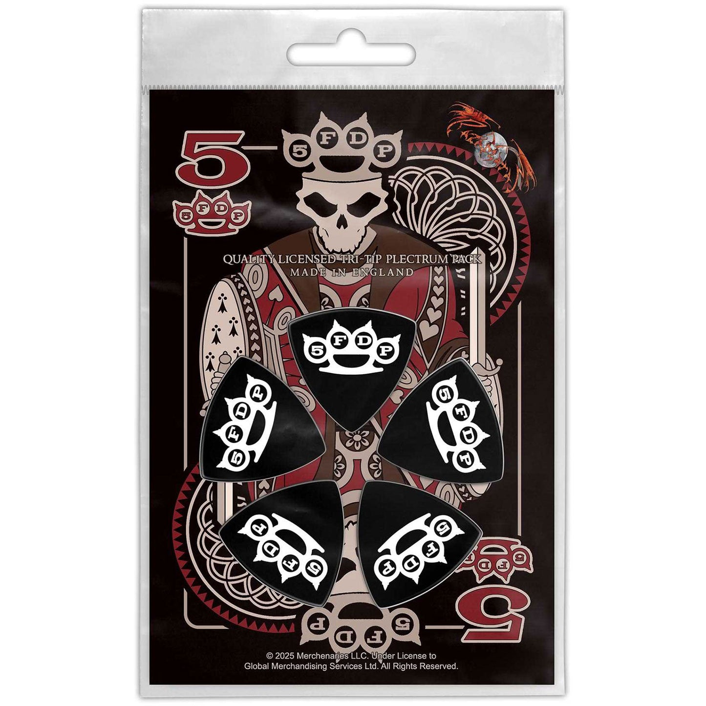Een foto van een Five Finger Death Punch Plectrum
