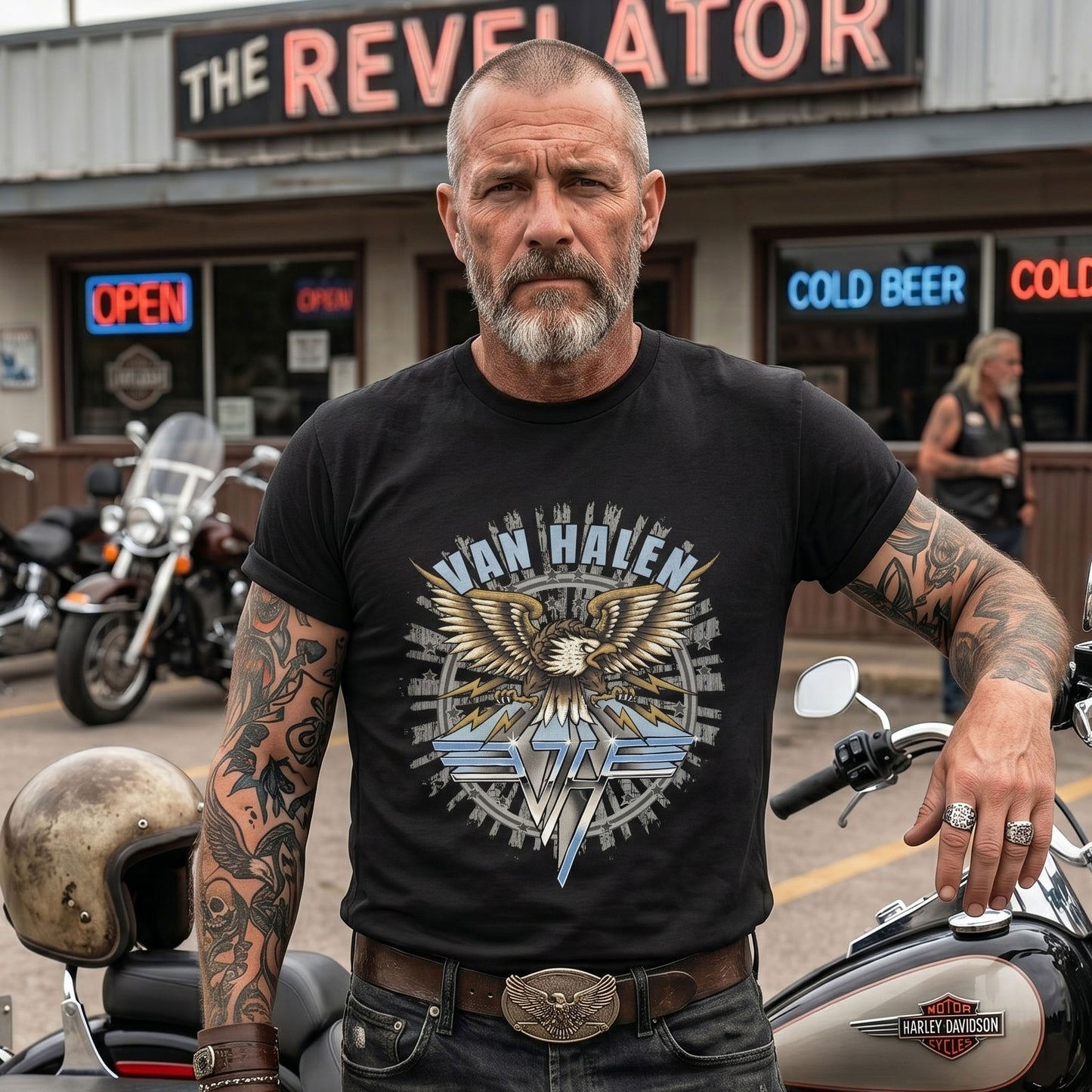 Een foto van een Van Halen T-Shirt