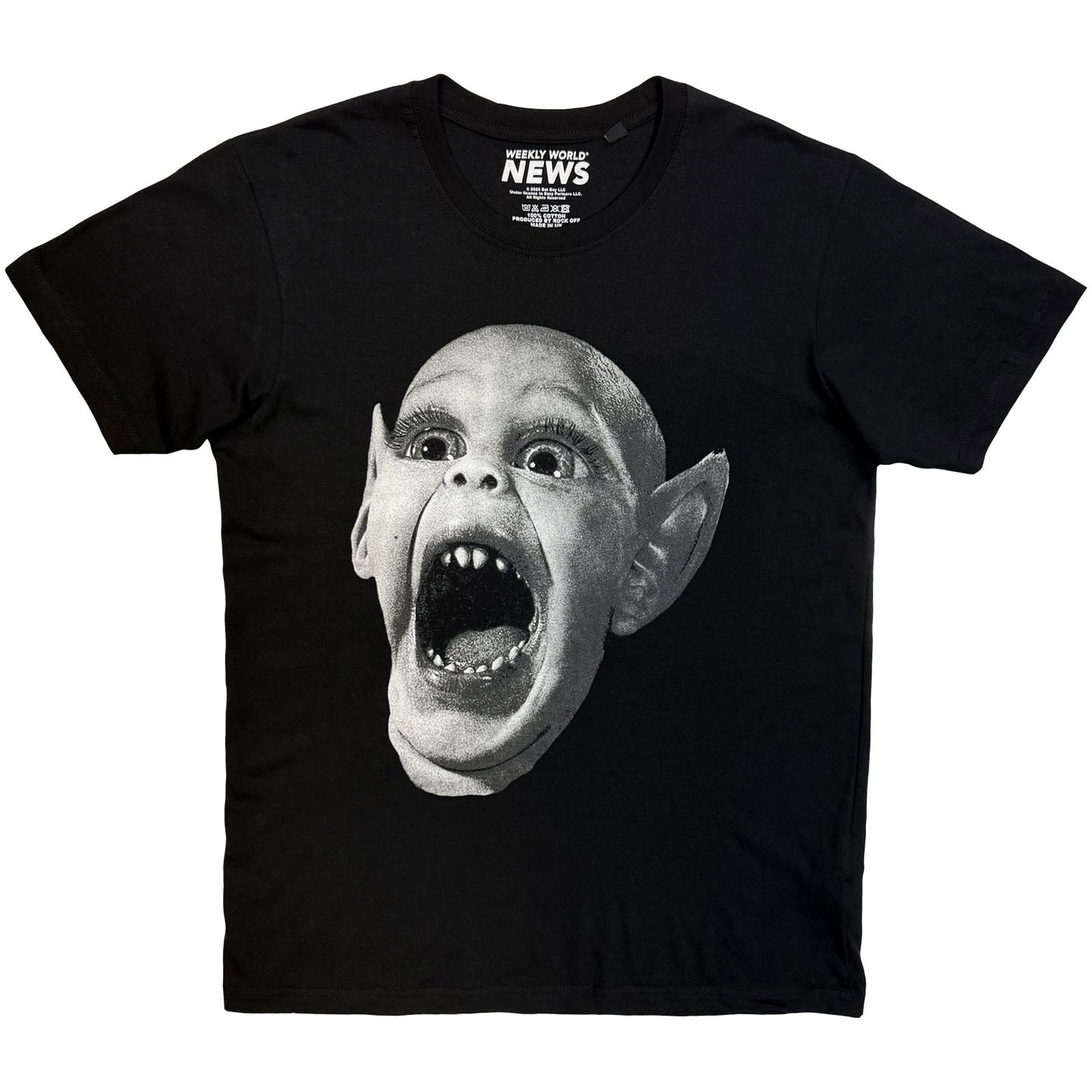 Een foto van een Weekly World News T-Shirt