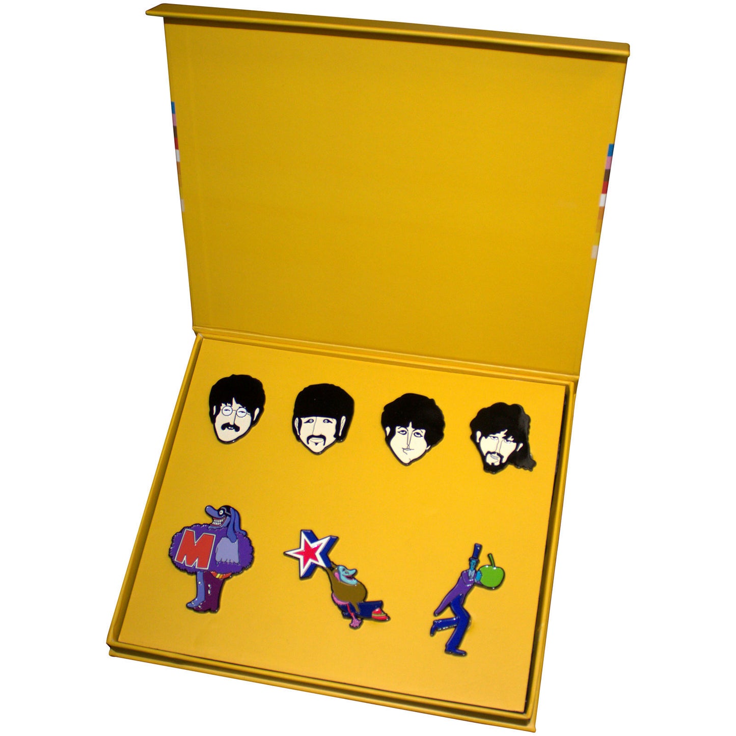 Een foto van een The Beatles Speld Badge