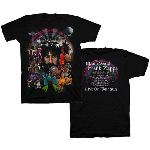 Frank Zappa Unisex T-Shirt: Bizarre World Of��� 2019 Tour (Back Print) (Ex-Tour) T-Shirt